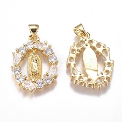 Латунные микро проложить кубического циркония подвески&nbsp;ZIRC-G168-05G