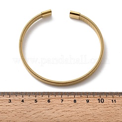 Женские браслеты-манжеты из нержавеющей стали 304 с плоскими цепочками-змейками&nbsp;BJEW-A067-06G