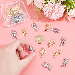 32 шт. 2-х цветные подвески ко Дню святого Валентина из нержавеющей стали 304&nbsp;STAS-UN0040-27