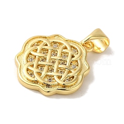 Покрытие стойки латунь микропаве прозрачные подвески из кубического циркония&nbsp;KK-P267-07G