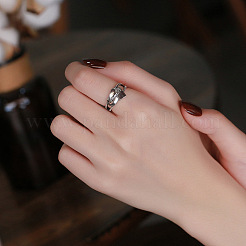 Застежка-молния 925 регулируемые кольца из стерлингового серебра для женщин&nbsp;FS-WG0937D-01