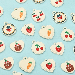 30шт 6 стиля подвески из сплава с эмалью&nbsp;ENAM-CJ0002-21