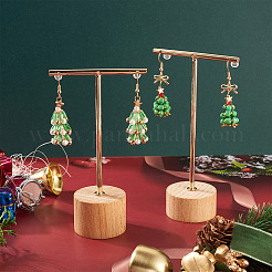 2 пара стеклянных висячих серег 2 стилей&nbsp;EJEW-TA00700