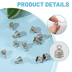 100 шт. наконечники для шнура из сплава в тибетском стиле&nbsp;TIBEP-CA0010-23