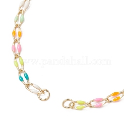 Изготовление браслета-цепочки из латуни толщиной 3 мм с цветной эмалью&nbsp;AJEW-JB01429