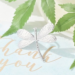 Кольца-манжеты с открытыми стрекозами из нержавеющей стали 304 с защитой от потускнения&nbsp;RJEW-M047-07P