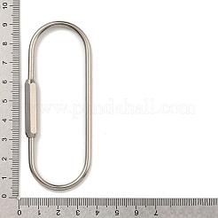 Подвески-карабинчики с винтовым замком из нержавеющей стали 304&nbsp;STAS-C092-05A-P