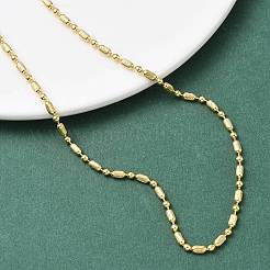 Женские ожерелья из латунных цепочек-столбиков толщиной 2.5 мм&nbsp;NJEW-B148-04G