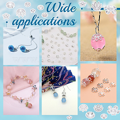 240 шт. 8 стиля колпачков для бусин из нержавеющей стали&nbsp;STAS-PH0006-65