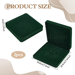 Квадратные бархатные подарочные коробки для ювелирных изделий CON-WH0089-113B