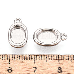 Оправы для подвесок из нержавеющей стали 304 в виде кабошонов&nbsp;STAS-N114-46A-P
