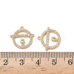 Латунные микропаве прозрачные кубические циркониевые подвески&nbsp;KK-B160-02G