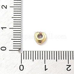 Кабошоны из кубического циркония в форме сердца из латуни с микропаве&nbsp;KK-P345-13G-D