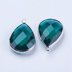 Латунь стекло кулоны&nbsp;GLAA-G054-01P