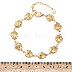 Браслеты-цепочки с изображением морских животных из нержавеющей стали 304&nbsp;BJEW-D359-15A-G