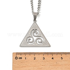 201 нержавеющая сталь викинг трискелион кулон ожерелье для женщин мужчин&nbsp;LS-NJEW-F344-01P