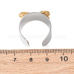 Открытые кольца манжеты из нержавеющей стали 304&nbsp;RJEW-H266-01GP-02