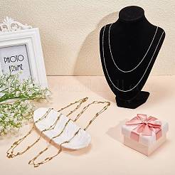 304 нержавеющая сталь спутниковые цепи ожерелья&nbsp;NJEW-SW00053