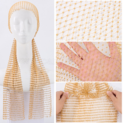 2 шт. 2-цветная сетчатая шапка-ушанка из полиэстера со стразами для женщин&nbsp;AJEW-CY0001-63