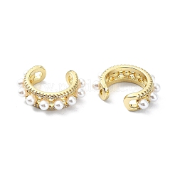 Серьги-каффы из латуни с микропаве и кубическим цирконием&nbsp;EJEW-C086-05G