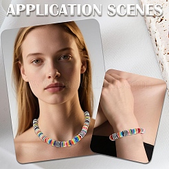 100 шт. 5-цветные полосатые европейские бусины из смолы в форме бочонка&nbsp;RESI-YW0005-69