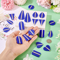 20 шт. 10 стиля подвесок из непрозрачной смолы и дерева&nbsp;RESI-TA0004-68