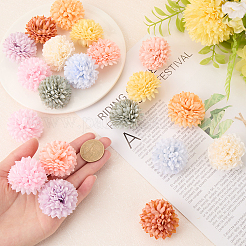 20 шт. 10-х цветные цветочные украшения в виде хризантем&nbsp;AJEW-CN0003-08