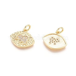 Латунные микро проложить кубического циркония подвески&nbsp;ZIRC-G161-10G
