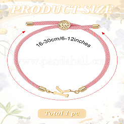 1шт регулируемый нейлоновый шнурок-слайдер браслеты для женщин&nbsp;BJEW-LP0001-32K-03