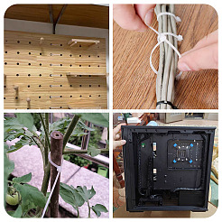 100 шт. двухцветные нейлоновые кабельные стяжки&nbsp;FIND-TA0008-89