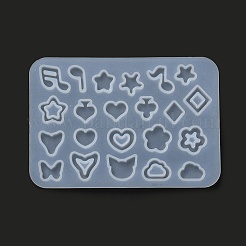 DIY звезда/сердце/цветок/музыкальная нота шейкер наполнитель силиконовые Молды зыбучие пески&nbsp;X-DIY-G079-03B