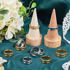 12 шт. 12 стиля рифленых колец из нержавеющей стали 304&nbsp;RJEW-SC0001-03