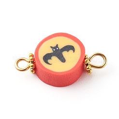 Хэллоуин / Рождество тема плоские круглые соединители из полимерной глины&nbsp;PALLOY-JF00713