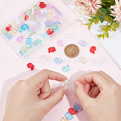 120шт 10 цвета прозрачные стеклянные бусины&nbsp;GLAA-DC0001-36