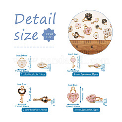 Подвески из сплава эмали 60шт 12 стиля&nbsp;ENAM-PJ0001-05