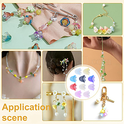 160шт 8 цвета акриловые колпачки для бусин&nbsp;SACR-YW0001-78