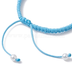 Браслеты из плетеных бусин из искусственного жемчуга из АБС-пластика для женщин&nbsp;BJEW-JB13064