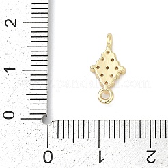 Шармы-соединители из латуни с микропаве из прозрачного кубического циркония&nbsp;LS-KK-Z094-08G-03