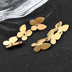 Серьги-гвоздики в форме бабочки из нержавеющей стали 304 для женщин&nbsp;EJEW-M102-01G