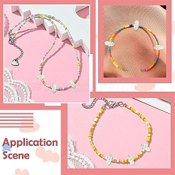 10шт УФ-покрытие прозрачные радужные переливающиеся акриловые бусины&nbsp;PACR-YW0001-45