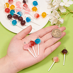 30шт 5 цвета подвески из смолы&nbsp;RESI-CJ0001-222