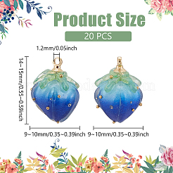 20 шт. подвески из эпоксидной смолы в виде цветка ручной работы&nbsp;KY-ME0001-11