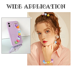 200 шт. 2 вида матовых и прозрачных акриловых бусин&nbsp;FACR-PH0001-03