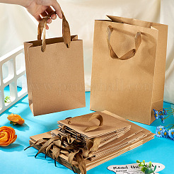 15 шт. 3-х видов прямоугольных крафт-бумажных пакетов с ручкой&nbsp;AJEW-TA0001-92