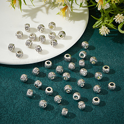 40 шт. бусины-разделители из тибетского серебряного сплава&nbsp;TIBEB-LP0001-02