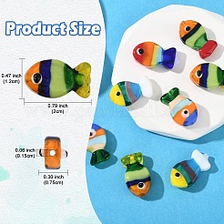 10шт 5 цвета бусины лэмпворк ручной работы&nbsp;LAMP-YW0001-62