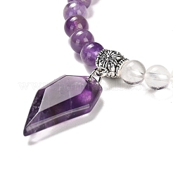 Эластичные браслеты из натуральных и синтетических круглых бусин&nbsp;BJEW-K236-02A