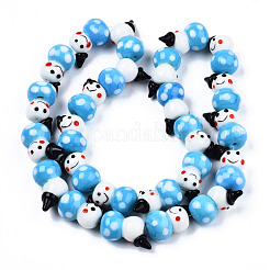 Бусы лэмпворк ручной работы&nbsp;LAMP-N021-43C