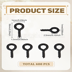 400 шт. окрашенные распылением железные винты с проушиной&nbsp;IFIN-LP0001-45