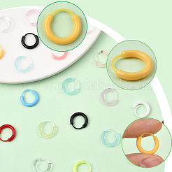72 шт. 12-х цветные серьги-кольца из смолы&nbsp;EJEW-SC0001-88